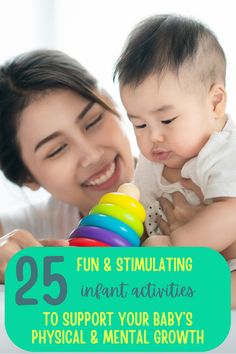 Every mama should save this for reference throughout their baby's first year. Wow is it helpful! I was having so much trouble trying to think of new ways to entertain my baby and this made it super easy for me. Love all of the infant activities ideas!