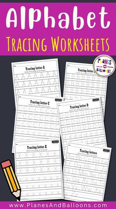 the alphabet worksheets are perfect for teaching letters and numbers to practice their handwriting skills