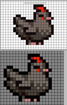 the pixel art work is done using different colors and shapes to make it look like an animal