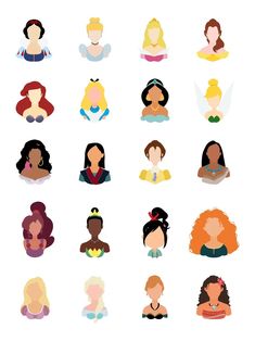 an image of many different avatars on a white background