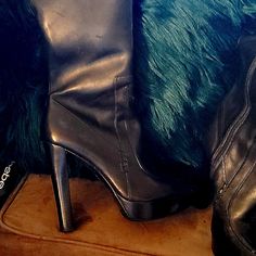 Calvin Klein Black The Leather Knee High Boots. Never Worn. Calvin Klein Boots, Black Patent Leather Boots, Black Leather Knee High Boots, Taupe Boots, Leather Knee High Boots, Patent Leather Boots, Calvin Klein Shoes, Tall Leather Boots, Suede Boots Knee High