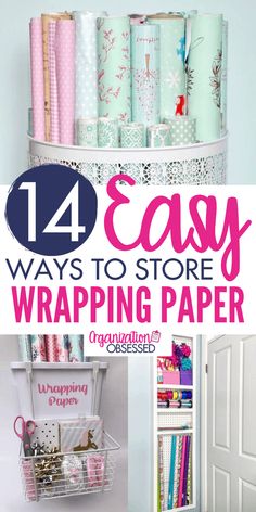 the top ten ways to store wrapping paper