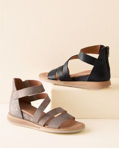 Our sleek and sporty wedge sandals are ready to go anywhere, and look especially good when paired with a linen skirt or athleisure pants. We gave them an edgy back zip and elastic gussets for ease, and crafted them in Spanish leather or suede. Exclusive. Back zip. Open round toe. Leather-wrapped footbed. Man-made sole. Spain. Athleisure Pants, Cork Sandals, Comfy Sandals, Trendy Sandals, Chic Sandals, Womens Summer Shoes, Garnet Hill, Linen Skirt, Sport Sandals