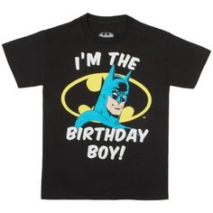 Add a heroic touch to your child's big day with the Batman I'm the Birthday Boy T-Shirt that boasts an eye-catching design with Batman front and center accompanied by the bold text "I'm the birthday boy". Made from pure cotton this boys' superhero tee promises optimal comfort and breathability. The soft lightweight material ensures that your little one stays cool and content throughout their day - whether they're at school or adventuring in their backyard. It's a stylish and fun way for your chi Long Sleeve Henley Men, Birthday Festivities, Batman Birthday Party, Oversized Tee Shirt, Birthday Boys, Batman Birthday, Batman T Shirt, Bold Text, Birthday Boy