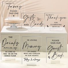 PRICES MAY VARY. What You Will Get: this package comes with 6 pieces of wedding signs in different styles, the quantity is sufficient to meet your home and wedding party decoration needs, which can better show your welcome for your guests Size Detail: the acrylic board of the wedding welcome sign measures approx. 5 x 7 x 0.08 inches/ 12.7 x 17.8 x 0.2 cm, the base is approx. 2.36 x 1.18 x 0.47 inches/ 6 x 3 x 1.2 cm, portable and lightweight, will not take up too much space to display Long Servi Just Married Banner, Clear Table, Wedding Reception Signs, Rustic Wedding Signs, Wedding Photo Props, Venue Decorations, Reception Signs, Acrylic Wedding, Guest Book Sign