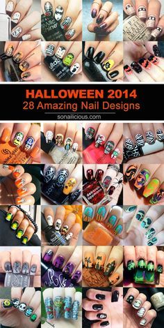 Halloween Nail Art Ideas, Cotton Candy Nails, Holloween Nails, Cute Halloween Nails, Elegant Nail Designs, Holiday Nail Art, Nail Art Videos