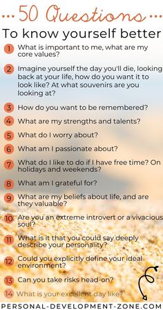 a poster with the words 50 questions to know you're better