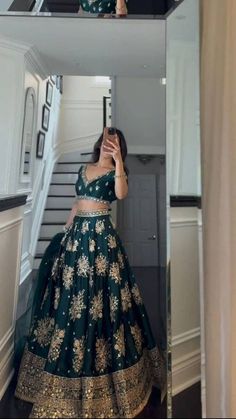 Green Lehenga Choli, Lehenga Choli For Women, Choli For Women, Simple Lehenga, Desi Wedding Dresses, Lehenga Choli Wedding, Lehenga Designs Simple