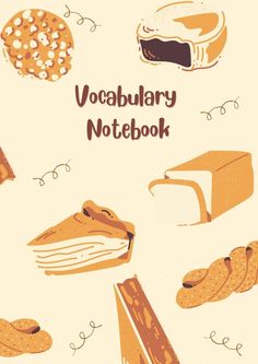 an image of a book cover with different food items