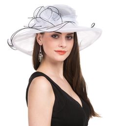 PRICES MAY VARY. Material: high quality organza, the hat is comfortable, lightweight and breathable, also easy to restore shape One size . Hat circumference: 22.5-22.6inch / 56cm-58cm. Drawstring adjuster inside. That is a perfect accessory for any daily clothing and formal full dress, any season, trend and occasion. Perfect for any outdoor sports and activities. Perfect for beach, park, horse racing festival, hiking or outside activities. Keep the sunshine away from your skin and offers great p Lady Hat, Dress Organza, Women's Caps, Kentucky Derby Fascinator, Bridal Tea Party, Lucky Leaf, Derby Fascinator, Hat Wedding, Church Hat