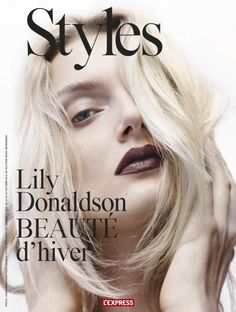 a woman with blonde hair on the cover of style magazine