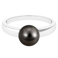 4.50 CT Tahitian Pearl Solitaire with Simple Gold Ring Tahitian pearl - ( AAA ) - Quality - Rosec Jewels Simple Gold Ring, Tahitian Pearl Ring, Gold Rings Simple, Black Pearls, 18k Yellow Gold Ring, Pearl Set, Tahitian Pearls, Black Pearl, Tahiti