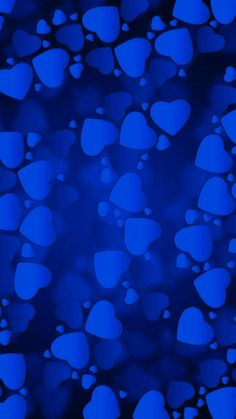 an abstract blue background with lots of hearts