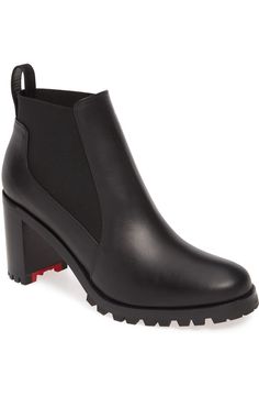 Christian Louboutin Marchacroche Chelsea Bootie (Women) | Nordstrom Staple Shoes, Boots Ideas, Shoes Fall, Red Louboutin, Boots Fall, Fall Shoes, Chelsea Boot, Winter Shoes, Seasonal Fashion