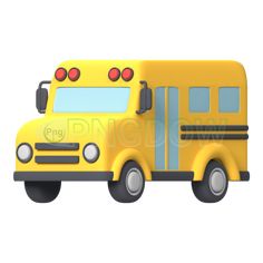 a yellow school bus is shown on a white background