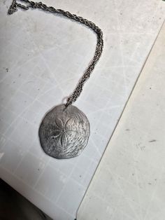 Vintage pewter necklace Pewter Jewelry, Vintage Pewter, Pewter Pendant, Sand Dollar, Oct 1, Pendant Necklaces, Favorite Jewelry, Necklace Etsy, Jewelry Necklace Pendant