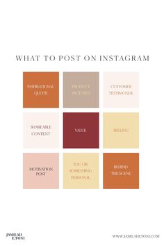 what to post on instagramm in different colors and font options, including the words