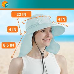 Embrace the great outdoors with confidence in the Sun Cube Women's Sun Hat, designed to offer unparalleled sun protection and comfort. This stylish accessory is a must-have for any adventure under the sun, from hiking trails to sandy beaches.

- **Material:** High-quality, water and stain-resistant polyester
- **Size:** 22 inches head circumference, fits most adults
- **Color:** Light Blue
- **Gender:** Female
- **Features:**
  - Wide brim and extended neck flap for comprehensive UV protection ( Lightweight Solid Sun Hat With Uv Protection, Upf 50+ Bucket Hat For Outdoor Activities, Adjustable Fit Solid Color Sun Hat For Outdoor Activities, Adjustable Fit Hats With Upf 50+ For Beach Season, Lightweight Bucket Hat For Travel And Beach Season, Adjustable Fit Hat With Upf 50+ For Beach Season, Beach Season Hat With Upf 50+ And Adjustable Fit, Adjustable Fit Upf 50+ Hats For Beach Season, Upf 50+ Adjustable Fit Hat For Beach Season