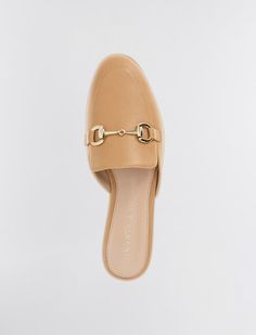 BCBGenerationPolished tan loafer for effortless looks. Done with a round toe and a metal horsebit accent. Finished with an easy-on mule design. Tan Loafer, Mule Shoes, Loafer Mules, A Metal, Mule, Loafers, Design