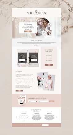 the website design for sheila keys, a wedding and event planner in new york city