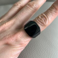 Brand New Sleek Black Everyday Jewelry, Adjustable Black Rings For Everyday Wear, Modern Black Adjustable Rings, Black Trendy Rings For Everyday, Trendy Black Rings For Everyday Wear, Trendy Black Everyday Rings, Black Ring, Mens Accessories Jewelry, Ring Color