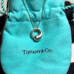 925 Sterling Eternal Circle Necklace With Dustbag. Chain 9 Inches Long, Incl. Pendant. Minimal Signs Of Wear.Can Be Polished To Look New. Final Sale! Jewelry Tiffany, Tiffany Co Jewelry, Circle Necklace, Tiffany & Co., Womens Jewelry Necklace, Final Sale, To Look, Dust Bag, Jewelry Necklaces