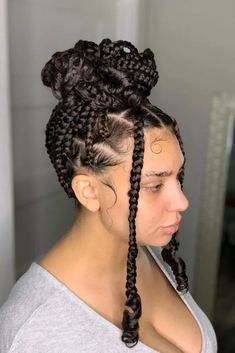 Adorable Coi Leray Braids Ideas You Need To See Now. - HONESTLYBECCA Braid With Curly Ends, Hairstyles For Black Women Color, Twist Braided Hairstyles, Hairstyles For Black Women Twist, Hairstyles For Black Women Updo, Hairstyles For Black Women Quick, Leray Braids, Coi Leray Braids, Jumbo Knotless