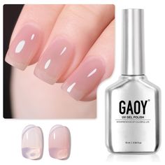 PRICES MAY VARY. Title: GAOY Jelly Nude Gel Nail Polish, 16ml Sheer Rose Pink Translucent Soak Off Gel Polish, UV Light Cure for Nail Art DIY, Color 1624. Product Type: Products > Foot, Hand & Nail Care > Nail Art & Polish > Nail Polish Nail Art French, Nude Polish, Fun Nail Colors, Gel Lamp, Nail Stuff, Led Nail Lamp, Jelly Nails, Soak Off Gel, Foot Care