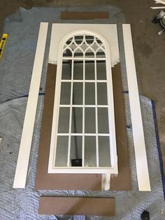 the window is being painted and ready to be installed