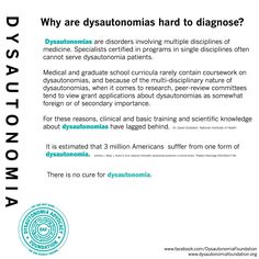 Why are #dysautonomias hard to diagnose? Hypertensive Crisis, Autonomic Dysfunction, Autonomic Nervous System Dysfunction, Neurocardiogenic Syncope, Dysautonomia Awareness, Dysautonomia Pots, Medical Graduate, Invisible Disease, Spoonie Life