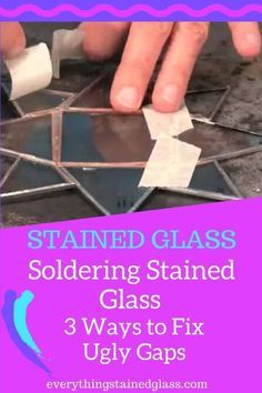 Stained Glass Soldering, Glass Soldering, Glass Video, Diy Stained Glass Window, Stained Glass Studio, Stained Glass Patterns Free, Glass Diy, Making Stained Glass