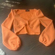 Longsleeve With Puffy Shoulders From Cider.Never Worn. Fitted Long Sleeve Sweater For Day Out, Fitted Long Sleeve Top For Fall Day Out, Casual Long Sleeve Crop Top For Day Out, Dance Crop Tops, Long Sleeve Shrug, Scoop Neck Crop Top, Strappy Crop Top, Ruffle Crop Top, Puff Sleeve Crop Top