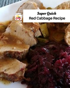 Quick Red Cabbage Recipe made Just like Oma German Red Cabbage, Red Cabbage Recipe, Vegetable Dishes Recipes, Sweet And Sour Cabbage, Red Cabbage Recipes, Oktoberfest Food, Cabbage Recipe, Cabbage And Bacon