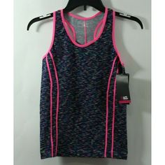 Women's Azl Performance Active Top Racerback Sporty Multicolor Racerback Top, Multicolor Stretch Racerback Tops, Stretch Multicolor Sports Tank Top, Fitted Multicolor Sporty Tank Top, Sporty Fitted Multicolor Tank Top, Multicolor Stretch Tank Top For Gym, Fitted Multicolor Tank Top For Gym, Multicolor Stretch Tank Top For Workout, Spaghetti Strap Blouses