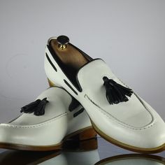 Home · Bespoke Footwear · Online Store Powered by Storenvy Tassel Loafers Men, White Shoes Men, Cap Toe Shoes, White Casual Shoes, Brogues Men, Leather Loafer Shoes, Handmade Leather Shoes, Moccasins Shoes, Brogue Shoes