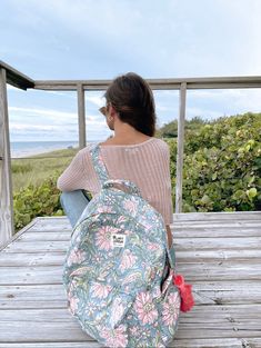 Emma Quilted Backpack – Erin Made Quilted Backpack, Reversible Tote, 2024 Vision, Crop Jacket, Natural Materials, Scrunchies, Size 20, Front Pocket, Inside Pocket