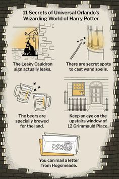 a poster with instructions on how to use harry potters wizard's wand and other things