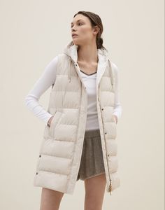 Long Vest Jacket, Vest Puffer, Coat Puffer, Gilet Long, Knit Outerwear, Long Vest, Long Vests, Long Jacket