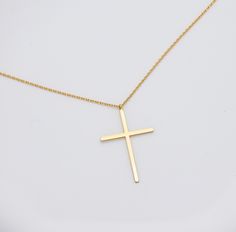 Whether you're treating yourself or gifting it to a loved one, our necklace is a timeless piece. Elevate your jewelry collection with this elegant and heartfelt creation, and wear your faith with grace and style. 🙏✨ Finish: Gold Dipped Adjustable Chain 15.5 to 17.5 inches Pendant size: 3.5cm*2.3cm This necklace is ready to ship in 1 - 2 business days To ensure lasting beauty and shine, follow these simple care instructions: * Avoid Contact with Water: Remove your necklace before swimming, showering, or participating in water-related activities. * Avoid Harsh Chemicals and Clean Gently: If your necklace needs cleaning, use a soft, damp cloth to gently wipe away any dirt or oils. Avoid abrasive materials that could scratch the delicate gold surface. * Avoid Abrasive Surfaces: Be mindful of Elegant Cross Necklace For Mother's Day, Elegant Pendant Cross Necklace As Gift, Elegant Pendant Cross Necklace For Gift, Simple Jewelry For Mother's Day Gift, Simple Jewelry For Mother’s Day Gift, Simple Clavicle Chain Jewelry As Gift, Simple Clavicle Chain Jewelry For Gifts, Elegant Clavicle Chain Cross Necklace For Gift, Elegant Cross Pendant Necklace As Gift