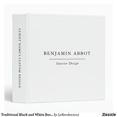 a white book with black lettering on the front and back cover, featuring an image of benjamin abot's interior design