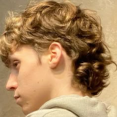 Cool Mens Haircuts Curly Hair, Male Mullet Aesthetic, Subtle Mullet Men, Soft Mullet Men, Curly Shag Haircut, Male Haircuts Curly