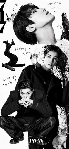 an advertisement for jwv's fall / winter 2012 campaign featuring models in black and white