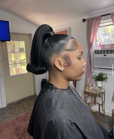 Slick Back Ponytail, Back Ponytail, Barbie Ponytail, Wrap Around Ponytail, Waves Haircut, Barbie Hairstyle