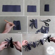 the steps to make an origami spider