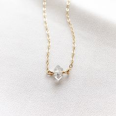 Herkimer Diamond Necklace Raw Diamond Necklace, Mothers Gifts, Diamond Circle Necklace, Herkimer Diamond Necklace, Circle Diamond, Minimal Jewelry, Raw Diamond, The Night Sky, Circle Necklace