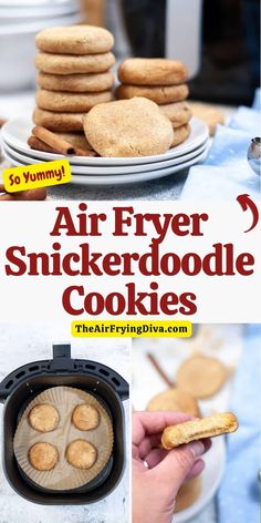 air fryer snickkerdoodle cookies in the process