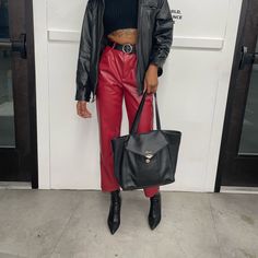 Size: Xsmall Condition: New (Wore Once) Color: Wine Red Red Leather Trousers Outfits, Red Leather Pants Outfit, Red Leather Trousers, Cider Pants, Leather Trousers Outfit, Cider Wine, Red Leather Pants, Faux Leather Trousers, Leather Pants Outfit