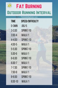 a woman jogging in the park with her workout schedule for each running event on it