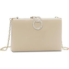 *Exquisite Workmanshipthis Nude Clutch Purse Is Made Of Faux Leather And Metal Clasp.It Feels Soft And Lightweight, Delicate Texture, Soft And Comfortable, Delicate Texture, Portable And Durable. *Size & Capacitysize:7.9**1.6*5.5inches. Weight:0.75lb. The Nude Handbag Is Large Enough To Hold Your Mobile Phone, Id Card, Cash, Credit Card, Air Cushion, Loose Powder, Lipstick, Car Keys, Mini Mirror, Tissues And Other Party Carry-On Items. *Unique Designwith A Push-Lock Design And Removable Chain, T Chic Beige Embellished Evening Bag, Elegant Embellished Beige Shoulder Bag, Elegant Beige Embellished Shoulder Bag, Formal Clutch Purse, Nude Handbag, Nude Clutch, Prom Clutch, Formal Clutch, Powder Lipstick