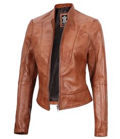 Women's Tan Cafe Racer Leather Jacket Trendy Leather Jacket, Racer Leather Jacket, Maroon Leather Jacket, Purple Leather Jacket, Cafe Racer Leather Jacket, Tan Leather Jackets, Cafe Racer Jacket, Biker Leather Jacket, Black Leather Biker Jacket